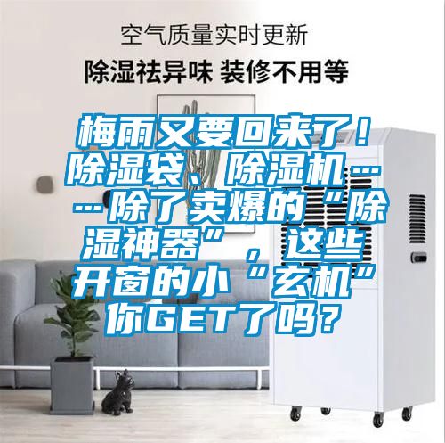 梅雨又要回來了！除濕袋、除濕機……除了賣爆的“除濕神器”，這些開窗的小“玄機”你GET了嗎？